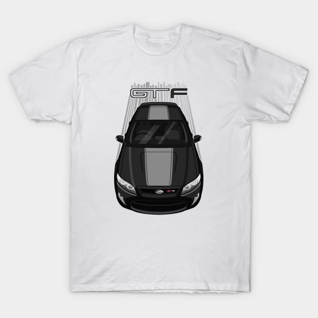 Ford Falcon GT-F 351 - Black - Silver Stripe T-Shirt by V8social